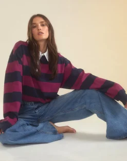 Fashion Cynthia Rowley Ardie Striped Rugby Shirt NABUR