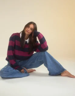 Fashion Cynthia Rowley Ardie Striped Rugby Shirt NABUR