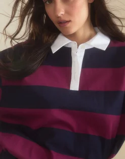 Fashion Cynthia Rowley Ardie Striped Rugby Shirt NABUR