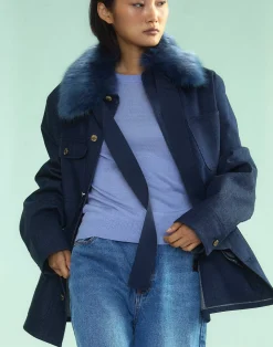 Clearance Cynthia Rowley Aspen Crewneck Knit Top PRWKL