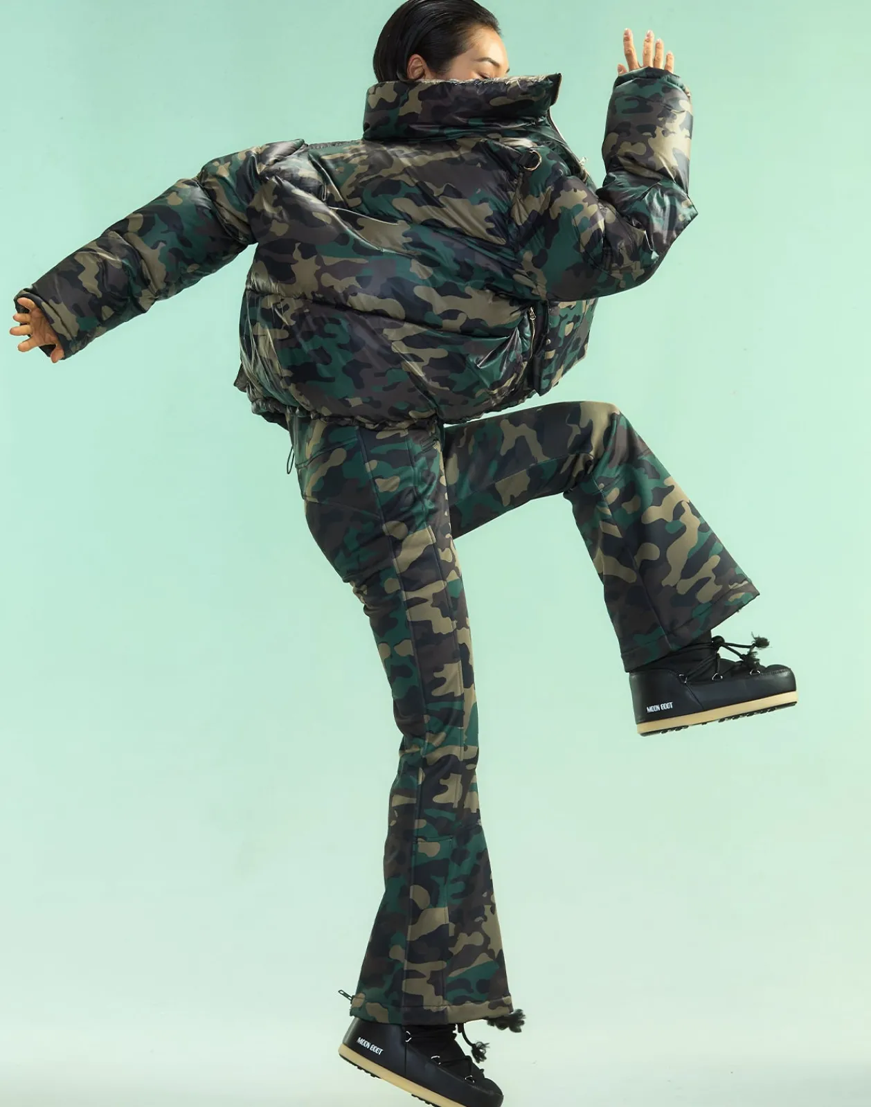 Fashion Cynthia Rowley Backcountry Puffer Jacket GRNCAM