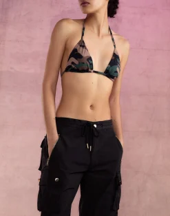 Clearance Cynthia Rowley Baia Bikini Top GRNCAM