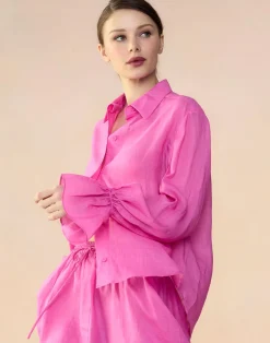 New Cynthia Rowley Baleira Blouse HTPNK