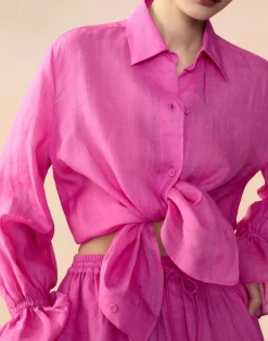 New Cynthia Rowley Baleira Blouse HTPNK