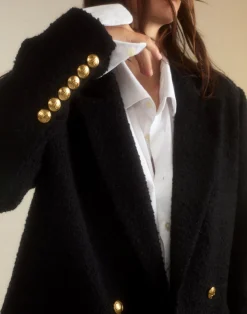 Online Cynthia Rowley Bardot Bouclé Blazer BLACK