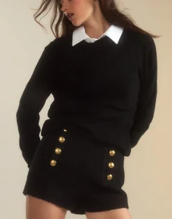 Discount Cynthia Rowley Bardot Bouclé Shorts BLACK