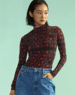 Online Cynthia Rowley Base Layer Turtleneck GEOBLRD