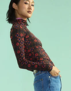 Online Cynthia Rowley Base Layer Turtleneck GEOBLRD