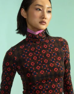 Online Cynthia Rowley Base Layer Turtleneck GEOBLRD