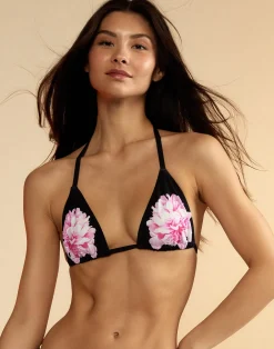 Best Cynthia Rowley Becca String Bikini Top BLACK