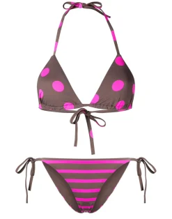 Online Cynthia Rowley Becca String Bikini Top BRWPNK