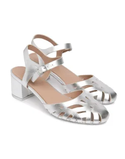 Online Cynthia Rowley Birdcage Mary Janes Silver
