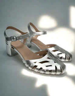 Online Cynthia Rowley Birdcage Mary Janes Silver