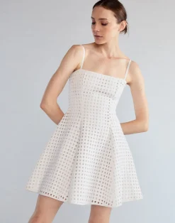 Outlet Cynthia Rowley Birdcage Mini Dress White