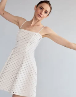 Outlet Cynthia Rowley Birdcage Mini Dress White
