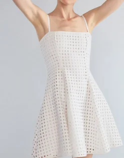 Outlet Cynthia Rowley Birdcage Mini Dress White