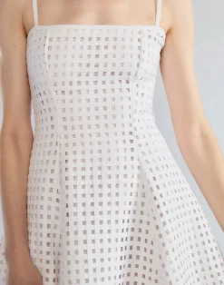 Outlet Cynthia Rowley Birdcage Mini Dress White