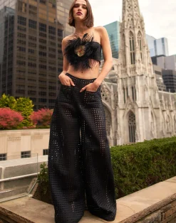 Outlet Cynthia Rowley Birdcage Pants BLACK