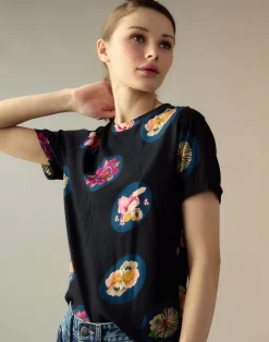 Discount Cynthia Rowley Bloom Tee BLKMT