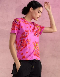 Fashion Cynthia Rowley Bloom Tee PNKCHR