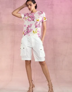 Discount Cynthia Rowley Bloom Tee WHTCHR