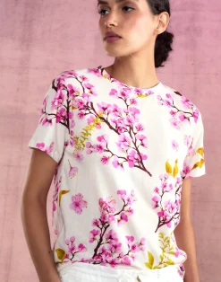 Discount Cynthia Rowley Bloom Tee WHTCHR