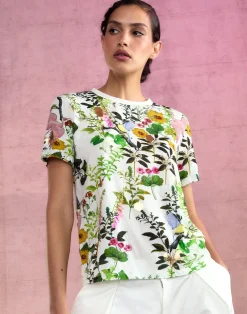 Sale Cynthia Rowley Bloom Tee WHTFL