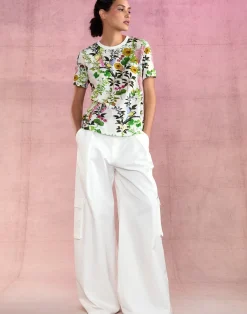 Sale Cynthia Rowley Bloom Tee WHTFL