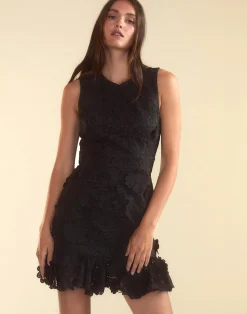 Online Cynthia Rowley Blooming Lace Cocktail Dress BLACK