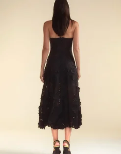 Sale Cynthia Rowley Blooming Lace Halter Dress BLACK