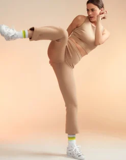 Clearance Cynthia Rowley Bonded Active Pant CAMEL