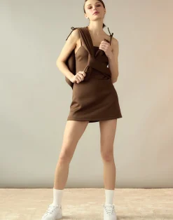 Online Cynthia Rowley Bonded Basics Dress Brown