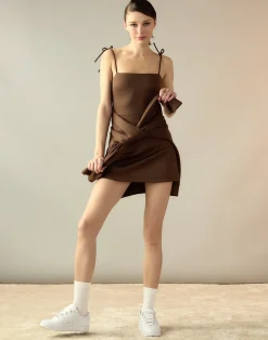 Online Cynthia Rowley Bonded Basics Dress Brown