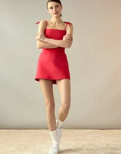 New Cynthia Rowley Bonded Basics Dress Red