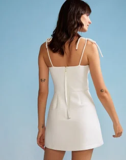 Discount Cynthia Rowley Bonded Basics Dress White