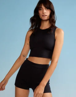 Fashion Cynthia Rowley Bonded Basics Shorts BLACK