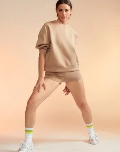 Hot Cynthia Rowley Bonded Basics Shorts CAMEL