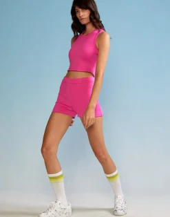 Best Cynthia Rowley Bonded Basics Shorts HTPNK