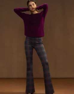 New Cynthia Rowley Bonded Fit and Flare Pant BLKRD