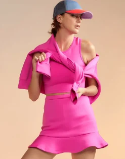 Clearance Cynthia Rowley Bonded Mini Skirt HTPNK