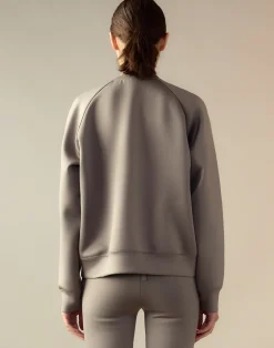 Clearance Cynthia Rowley Bonded Pullover Sweatshirt GRAY