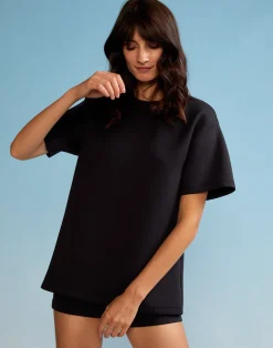 Discount Cynthia Rowley Bonded Tee BLACK