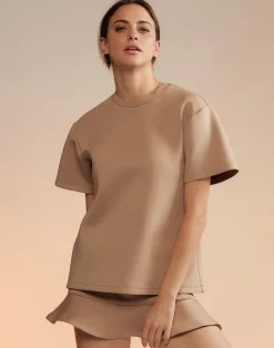 Outlet Cynthia Rowley Bonded Tee CAMEL