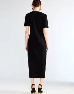 Best Cynthia Rowley Bouquet Ribbon Tee Dress BLKFL