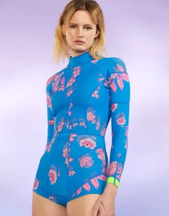 New Cynthia Rowley Bowie Floral Wetsuit BLPKM