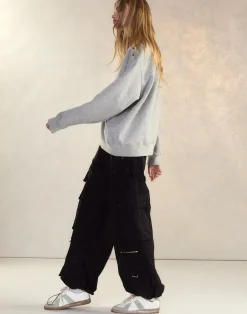 Fashion Cynthia Rowley Button Up Sweatshirt HGREY