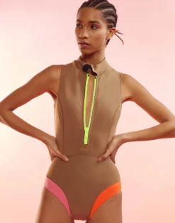 Fashion Cynthia Rowley Byron Wetsuit CAMEL