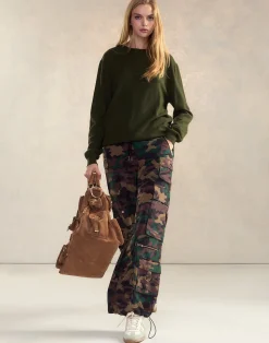Outlet Cynthia Rowley Camouflage Cargo Pants GRNCAM
