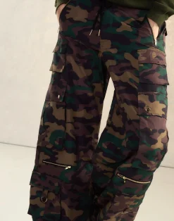 Outlet Cynthia Rowley Camouflage Cargo Pants GRNCAM