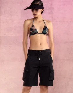 Online Cynthia Rowley Cargo Board Shorts BLACK